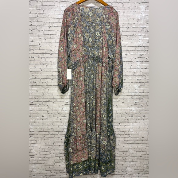 🔥🔥🔥Boemo Anthropologie Women's Tiered Maxi Dress Boho Long Floral Size: 2X🔥🔥🔥 - Picture 3 of 6